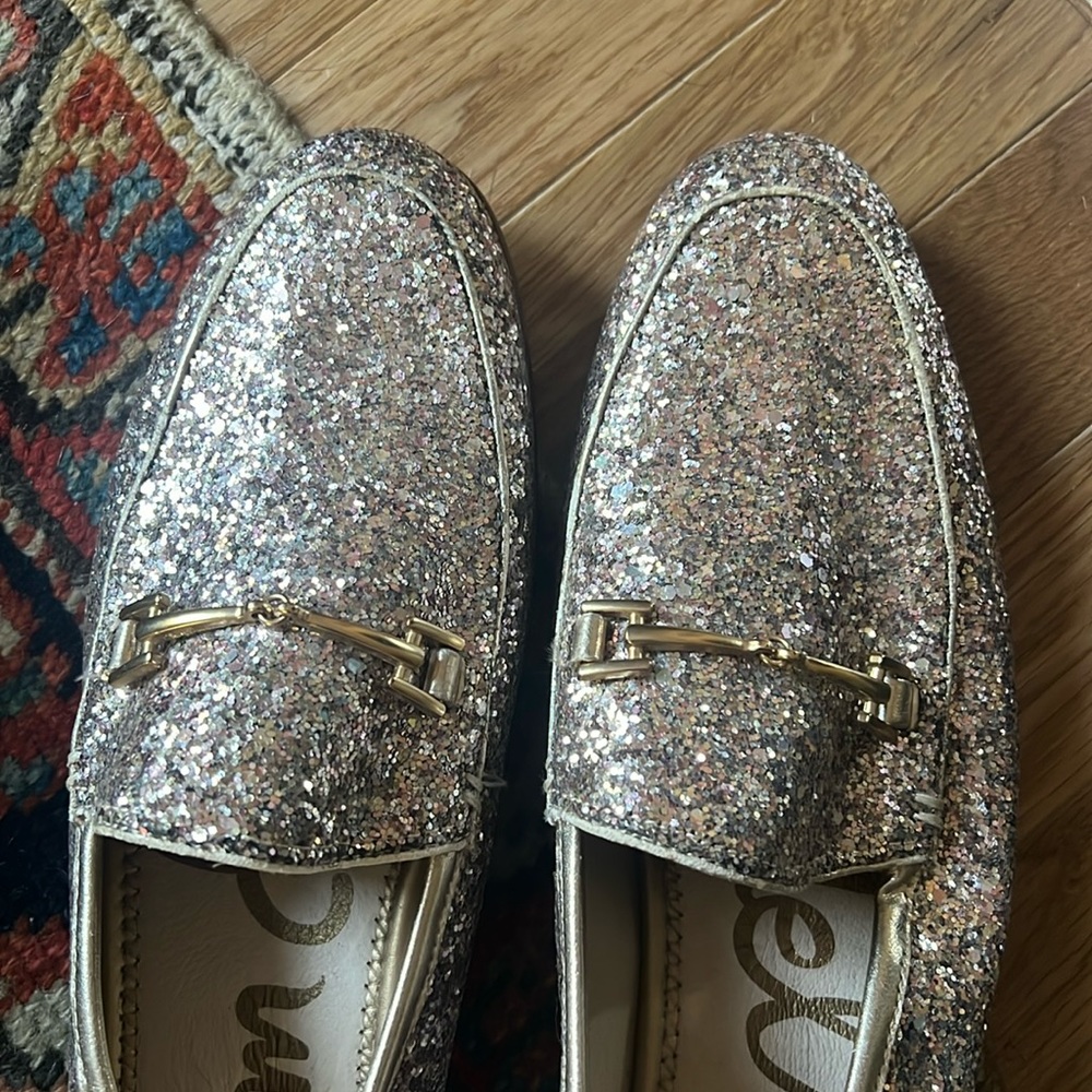 Sparkly Sam Edelman loafers size 8